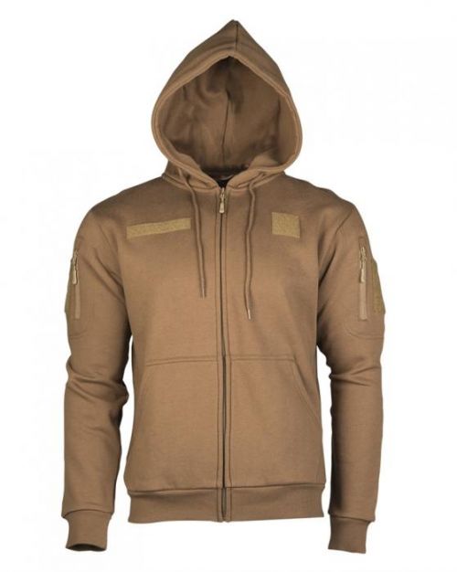 Mikina Mil-Tec Tactical - hnedá, S
