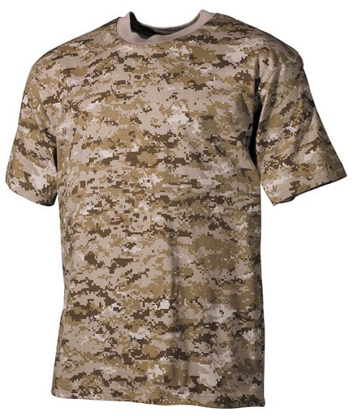 Tričko s krátkym rukávom MFH US - digital desert, 3XL