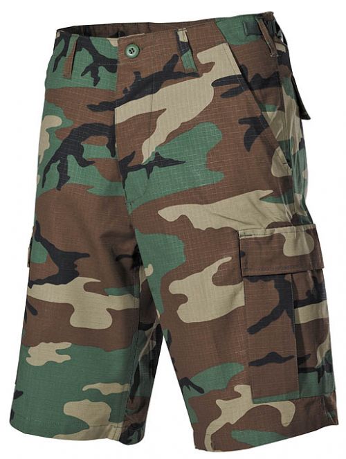 Krátke nohavice MFH US BDU Rip-Stop - woodland, M
