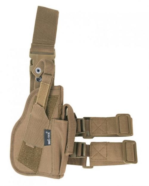 Puzdro pištoľové stehennej Mil-Tec Low pravé - coyote