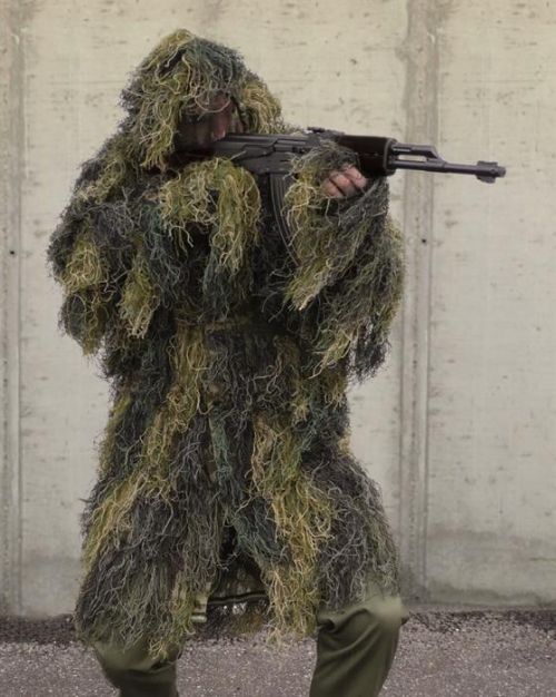 Parka maskovacie Ghillie Suit - woodland, M/L