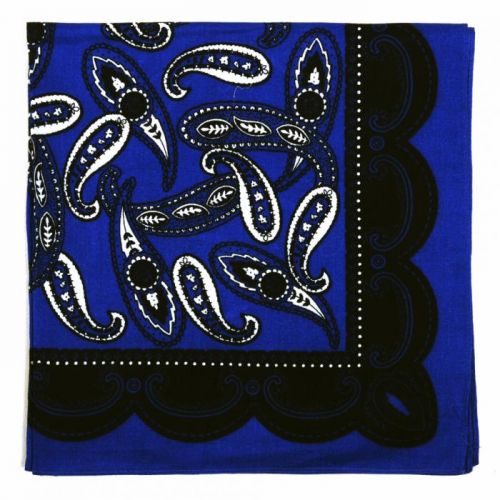 Šatka bandana Fosco Pattern - modrá-čierna