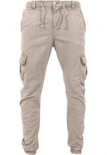 Nohavice Urban Classics Cargo Jogging - béžové, XL