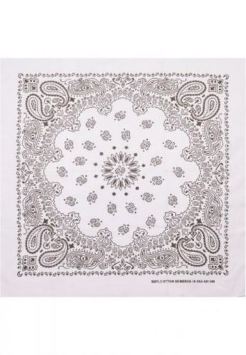Šatka Bandana XL Urban Classics - biely-hnedý