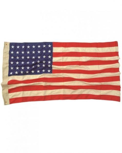 Vlajka USA vyšívaná 48 štátov