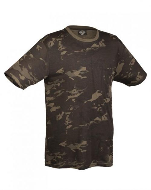 Maskáčové tričko s krátkym rukávom - multitarn black, 3XL