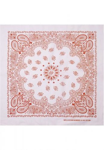 Šatka Bandana XL Urban Classics - biely-oranžový