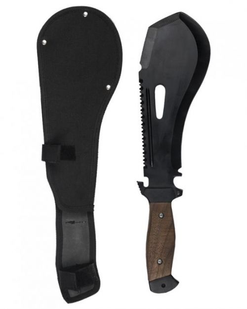 Mačeta Bolo Survival s pílou a nástrojmi - čierna