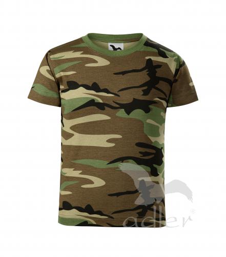 Triko detské Adler Camo - woodland, 146