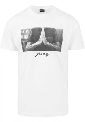 Tričko Mister Tee Pray - biele, 5XL