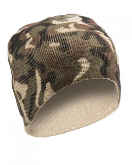 Čiapka Beanie pletená - woodland