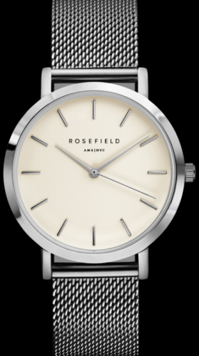 ROSEFIELD THE MERCER WHITE SILVER / 38 MM