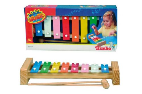 Simba Xylofón s 8 kovovými klávesami, 27 cm