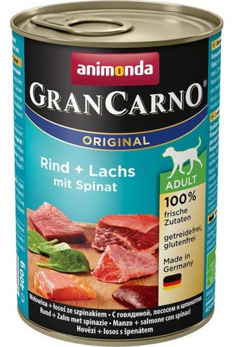 ANIMONDA dog konzerva Gran Carno hovädzie / losos / špenát - 400g