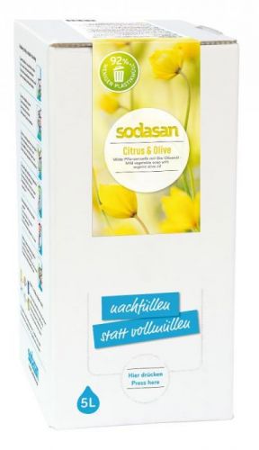 SODASAN BIO tekuté mydlo na ruky Citrón - oliva - 5 litrov 5 litrov