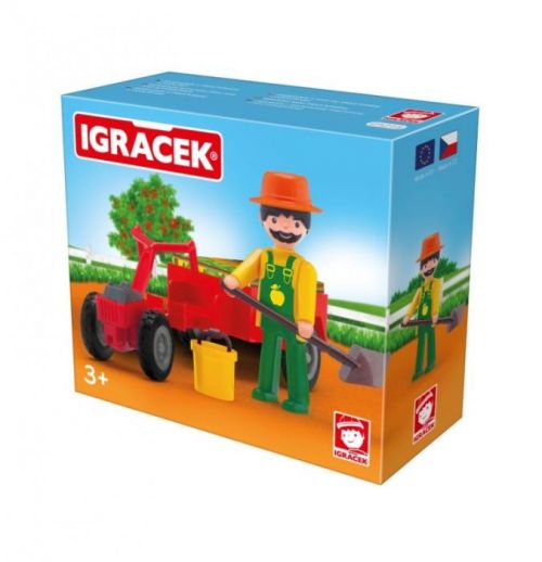 IGRÁČEK Zahradník s traktorom a doplnky