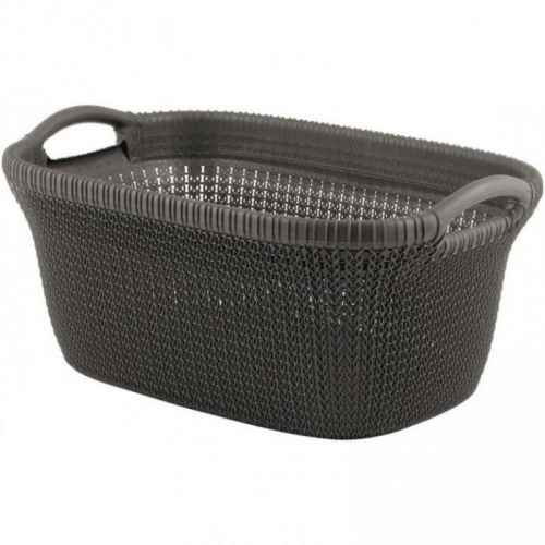 KNIT koš na čisté prádlo - 47L - hnědý