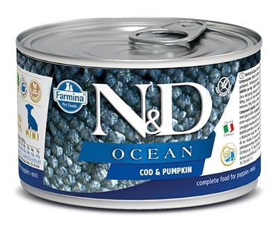 N & D dog OCEAN konz. PUPPY MINI codfish / pumpkin - 140g