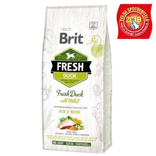 BRIT FRESH ADULT RUN and WORK duck/millet - 2,5kg