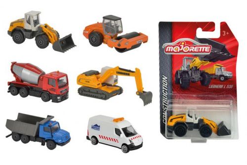Majorette Auto stavebné kovové, 6 druhov