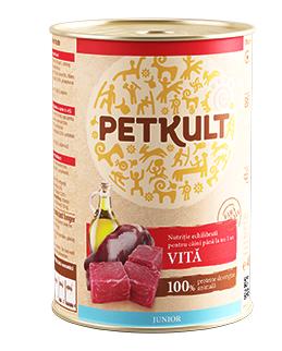 PETKULT  dog konz.  JUNIOR - hovädzie 400g
