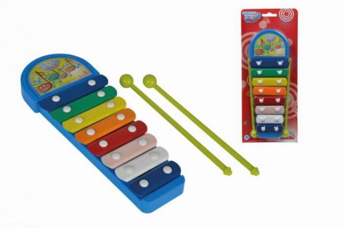 Simba MMW Xylofón modrý 8 kovových klávesov