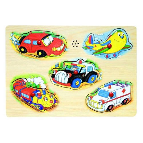 WOODY Muzikálny puzzle Dopravné prostriedky