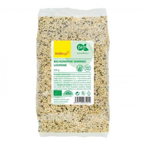 Wolfberry WF Konopné semienko lúpané BIO 500 g Wolfberry * 500g