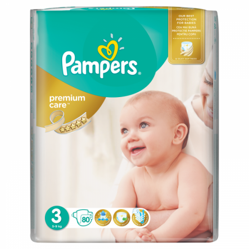 Pampers Premium Care Vel. 3, 80 ks