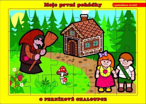 Teddies Puzzle doskové O perníkovej chalúpke 26x17cm 24 dielikov Moje prvé rozprávky