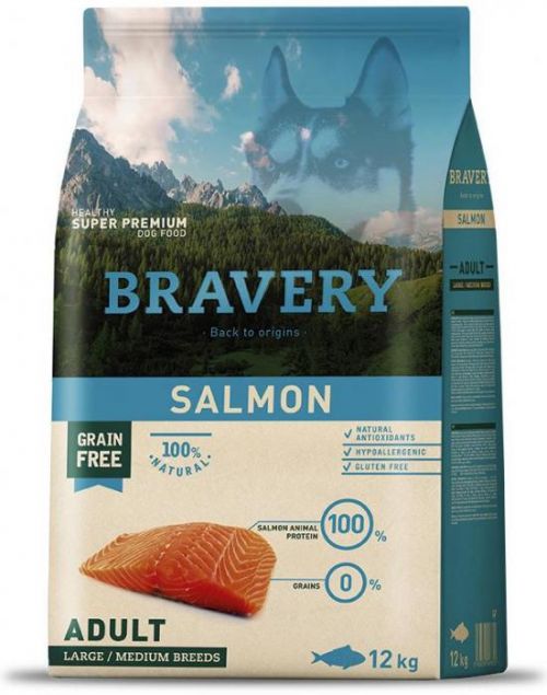 BRAVERY dog ADULT large/medium SALMON - 4kg