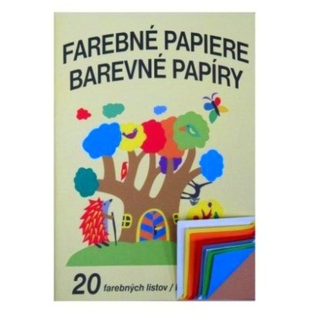 Papíry barevné nelepící 20l složka