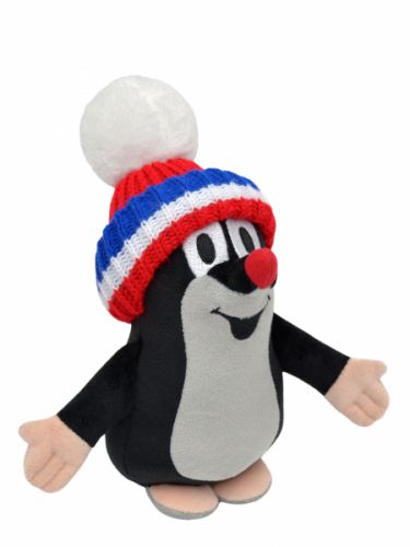 Moravská Ústredňa Krtko čiapka červ.-trikolóra 20cm