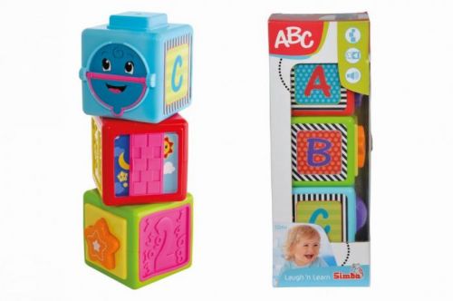 ABC Veselé aktívny kocky stohovacie