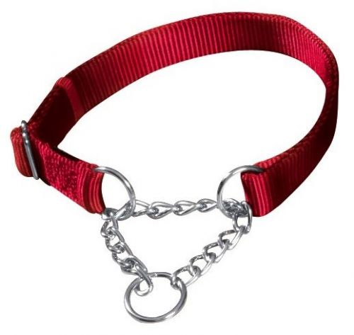 Obojek Premium polostahovací Červený - S-M: 1,5/30-40cm
