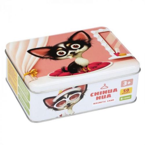 Puzzlov Čivava - psie móda - magnetická hra 50 dielikov a 8 predlôh