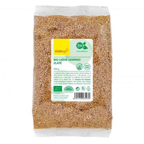 Wolfberry WF Ľanové semienko zlaté BIO 500 g Wolfberry * 500g