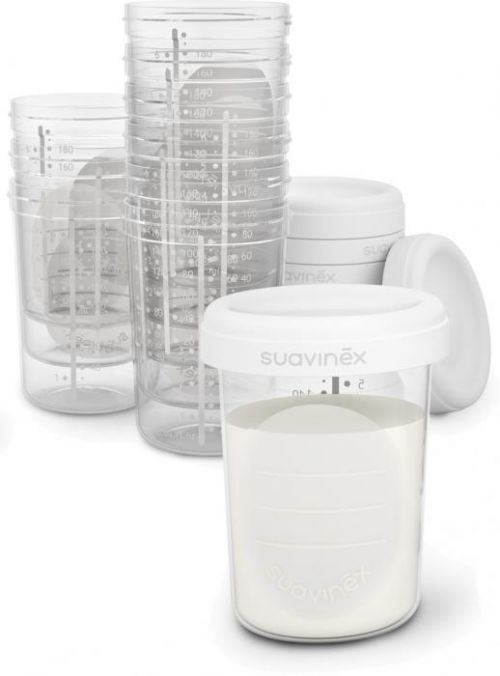 SUAVINEX Skladovacie poháriky 200 ml 10 ks