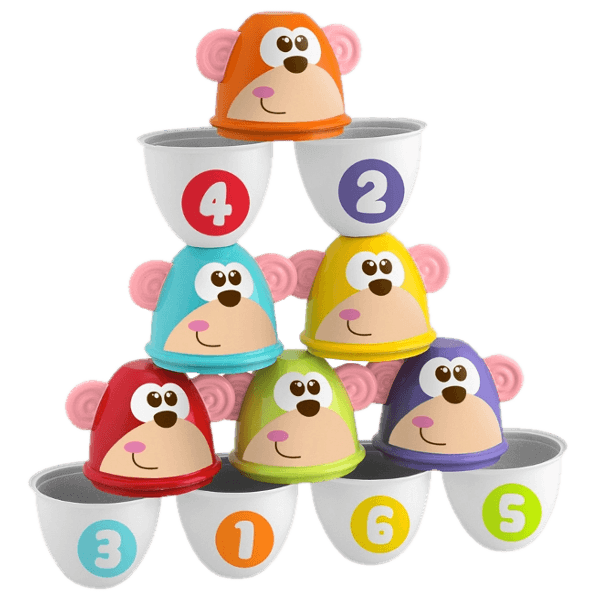CHICCO Kolky veselé opičky 18m+ 6 ks