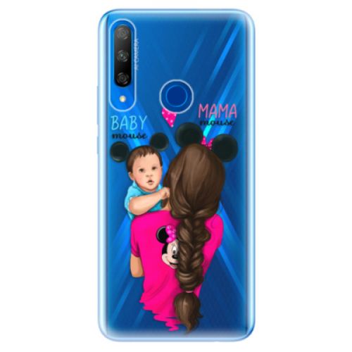 Odolné silikónové puzdro iSaprio - Mama Mouse Brunette and Boy - Huawei Honor 9X