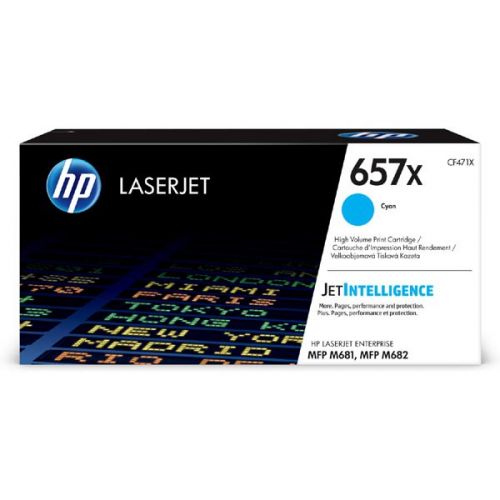 HP originál toner CF471X, cyan, 23000str., HP 657X, high capacity, HP LaserJet Enterprise MFP M681dh,MFP M681f,LaserJet