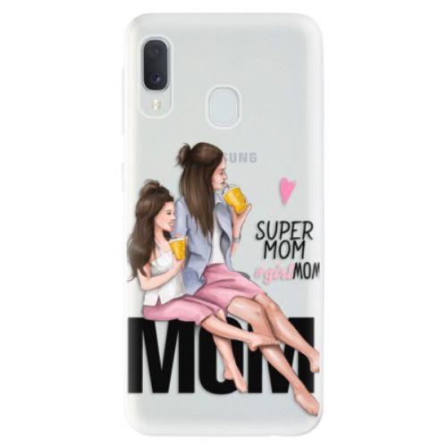 Odolné silikónové puzdro iSaprio - Milk Shake - Brunette - Samsung Galaxy A20e