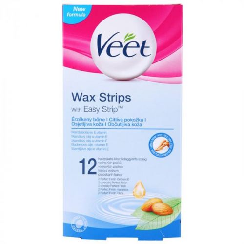 Veet Wax Strips voskové depilačné pásiky pre citlivú pokožku 12 ks