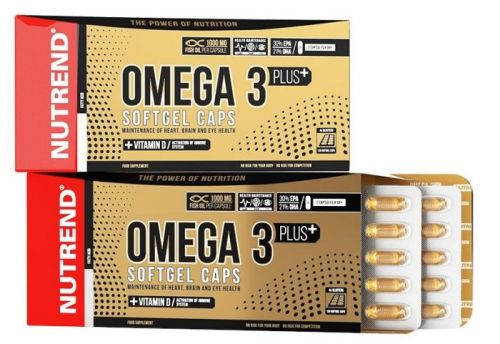 NUTREND Omega 3 plus softgel caps 120 kapsúl