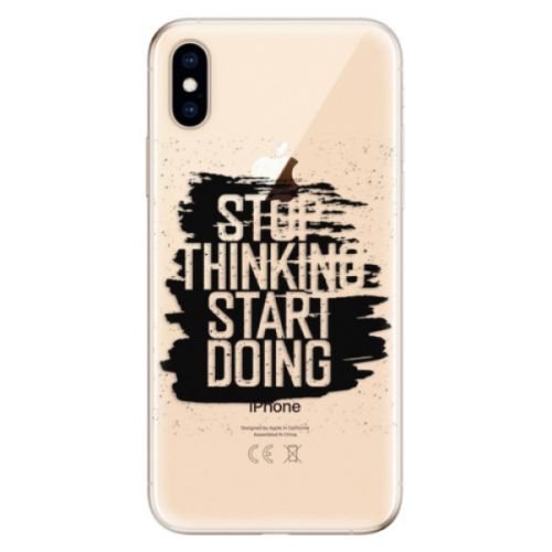 Odolné silikónové puzdro iSaprio - Start Doing - black - iPhone XS