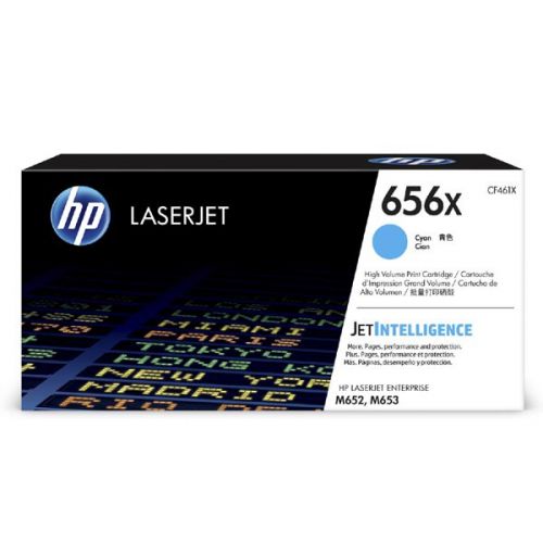 HP originál toner CF461X, cyan, 22000str., HP 656X, high capacity, HP LaserJet Enterprise M652,652dn,652n,653,653dn,653x