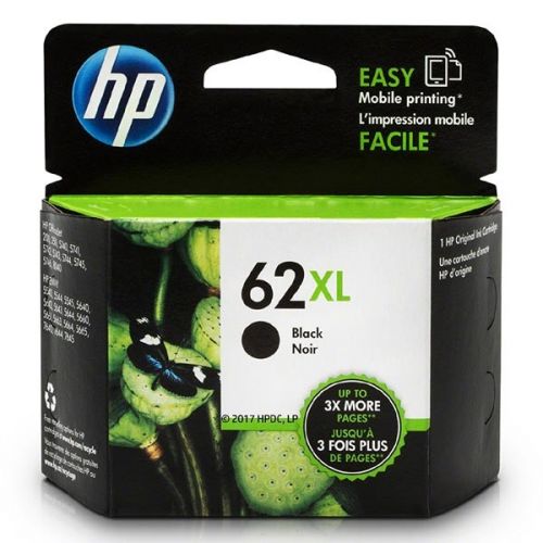 HP originál ink C2P05AE, HP 62XL, black, 600str., HP Envy 5540,5541,5542,5543,5544,5546,5547,5548,5549