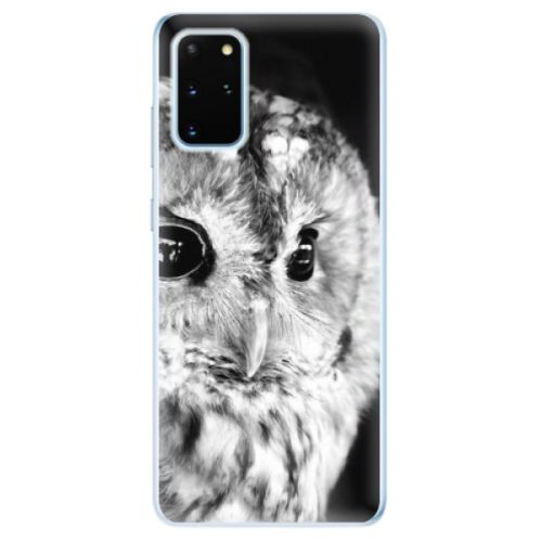 Odolné silikónové puzdro iSaprio - BW Owl - Samsung Galaxy S20+