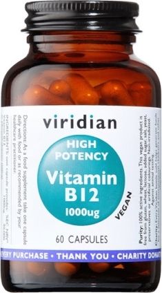 Viridian High Potency Vitamín B12 1000 µg 60 kapsúl