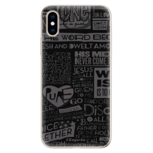 Odolné silikónové puzdro iSaprio - Text 01 - iPhone XS